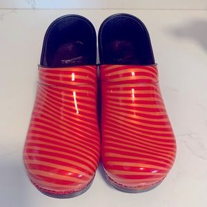 Dansko striped clogs size 40 worn once